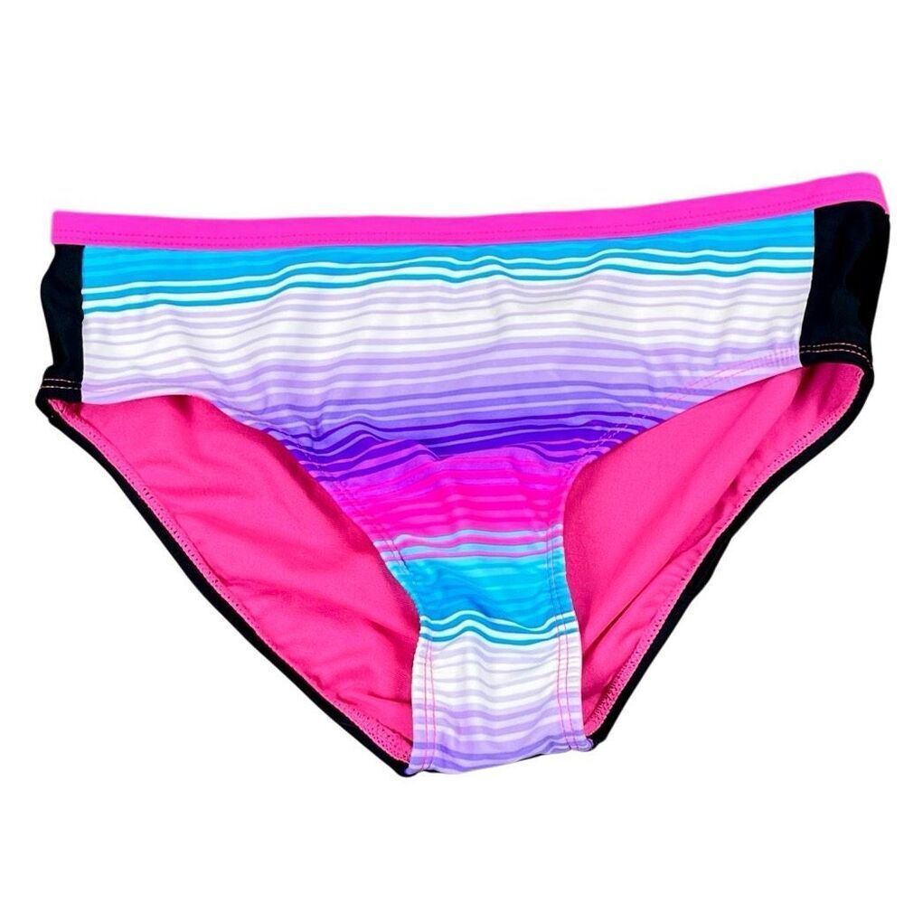 Gerry Youth Girls' Striped Tahiti Colorway Bikini Bottoms XL 16